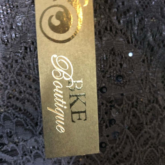 BKE Navy lace and sparkle blouse small NWT - Picture 4 of 8